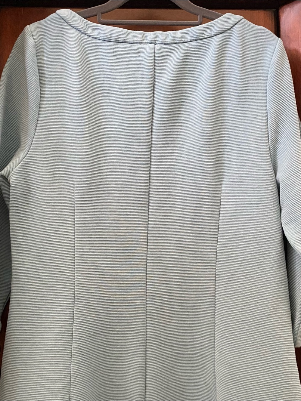 Boden Light Blue Jasmine Ottoman Ribbed 3/4 Sleeve Dress sz 10 Long Classic - Picture 6 of 8